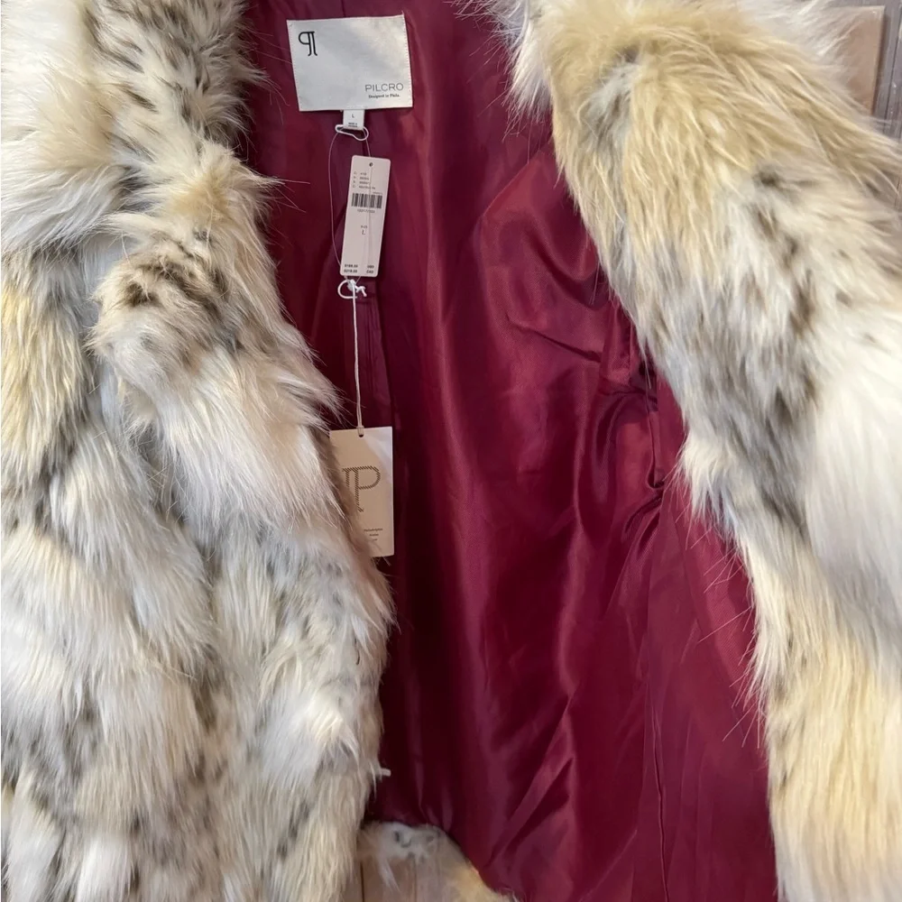 Anthropology, Pilcro Faux Fur Teddy Jacket - Cream and Brown - Picture 3 of 15